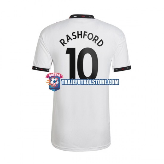 Camiseta 2ª Manchester United Rashford 10 Hombre 2022-2023 Manga Corta