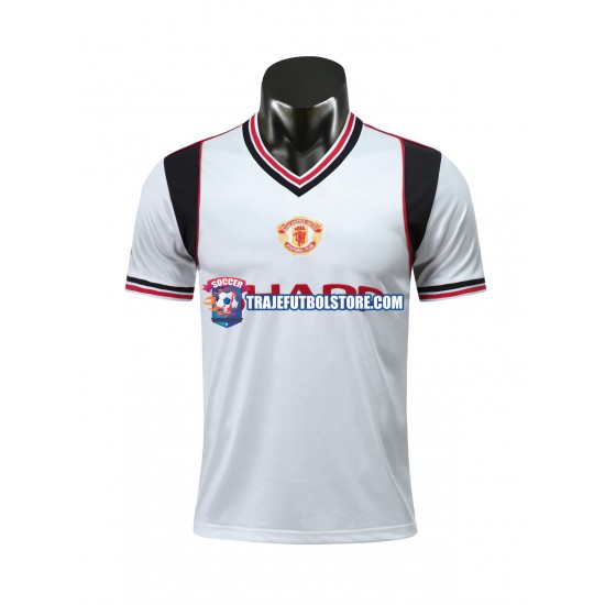 Camiseta 2ª Manchester United 1985 Retro Hombre Manga Corta
