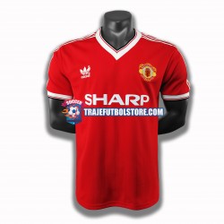 Camiseta 1ª Manchester United 1983 Retro Hombre Manga Corta