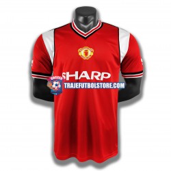 Camiseta 1ª Manchester United 1985 Retro Hombre Manga Corta