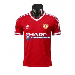 Camiseta 1ª Manchester United 1986 Retro Hombre Manga Corta