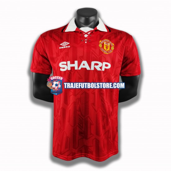 Camiseta 1ª Manchester United Retro Hombre 1994 Manga Corta