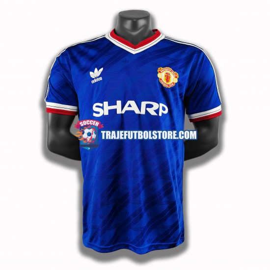 Camiseta 3ª Manchester United 1986 Retro Hombre Manga Corta
