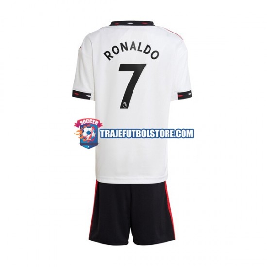 Camiseta 2ª Manchester United Ronaldo 7 Niño 2022-2023 Manga Corta