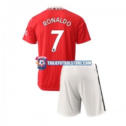 Camiseta 1ª Manchester United Ronaldo 7 Niño 2022-2023 Manga Corta