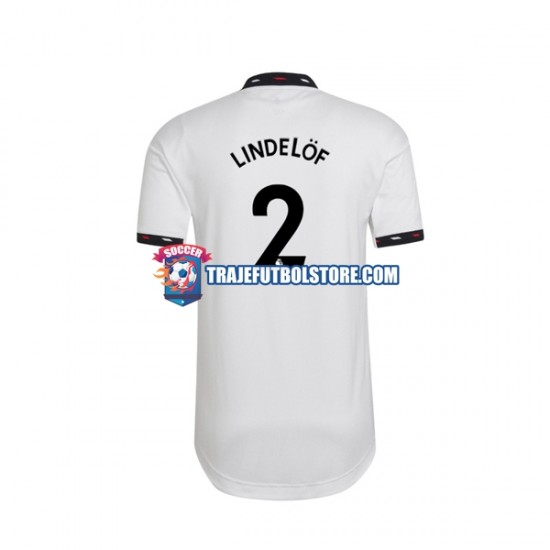 Camiseta 2ª Manchester United Victor Lindelof 2 Hombre 2022-2023 Manga Corta