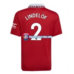 Camiseta 1ª Manchester United Victor Lindelof 2 Hombre 2022-2023 Manga Corta