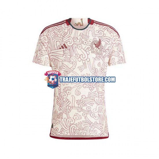 Camiseta 2ª México Hombre Copa Mundial 2022 Manga Corta