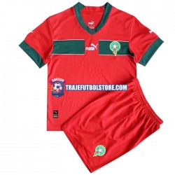 Camiseta 1ª Marruecos Niño Copa Mundial 2022 Manga Corta