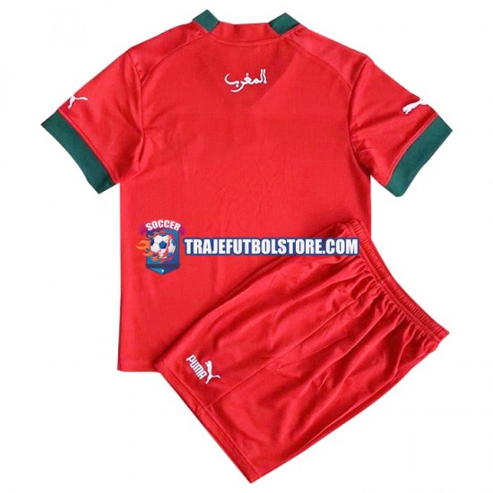 Camiseta 1ª Marruecos Niño Copa Mundial 2022 Manga Corta