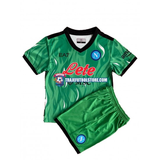 Camiseta 1ª Napoli Portero Niño 2021-2022 Manga Corta
