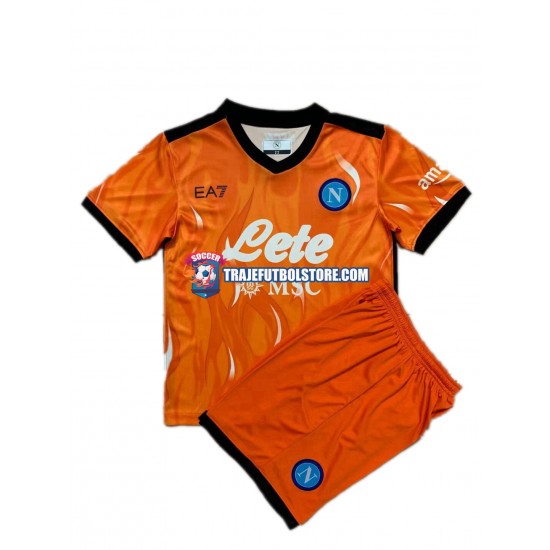 Camiseta 3ª Napoli Portero Niño 2021-2022 Manga Corta