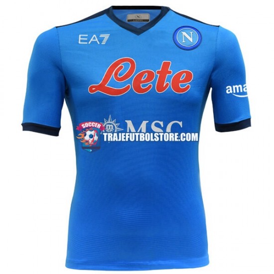 Camiseta 1ª Napoli Hombre 2021-2022 Manga Corta
