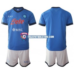 Camiseta 1ª Napoli Niño 2021-2022 Manga Corta