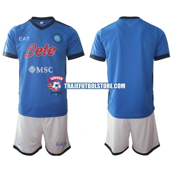 Camiseta 1ª Napoli Niño 2021-2022 Manga Corta
