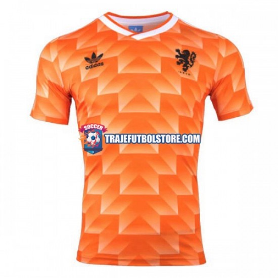 Camiseta 1ª Países Bajos 1988 Retro Hombre Manga Corta