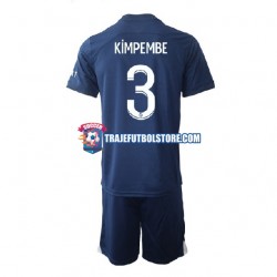Camiseta 1ª Paris Saint-Germain Kimpembe 3 Niño 2022-2023 Manga Corta