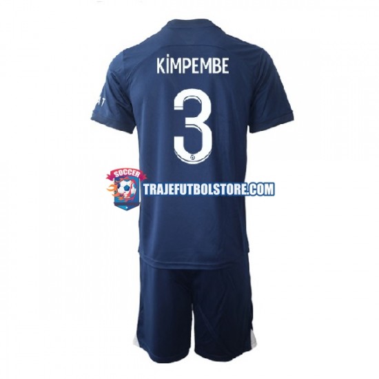 Camiseta 1ª Paris Saint-Germain Kimpembe 3 Niño 2022-2023 Manga Corta