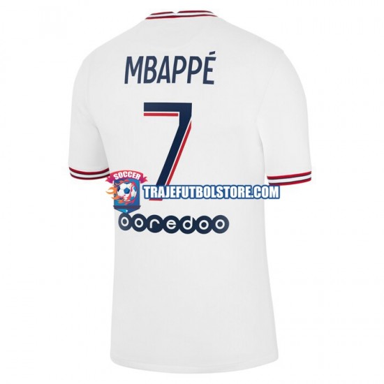 Camiseta 4ª Paris Saint-Germain Mbappé Kylian 7 Hombre 2021-2022 Manga Corta