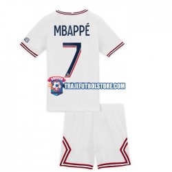 Camiseta 4ª Paris Saint-Germain Mbappé Kylian 7 Niño 2021-2022 Manga Corta