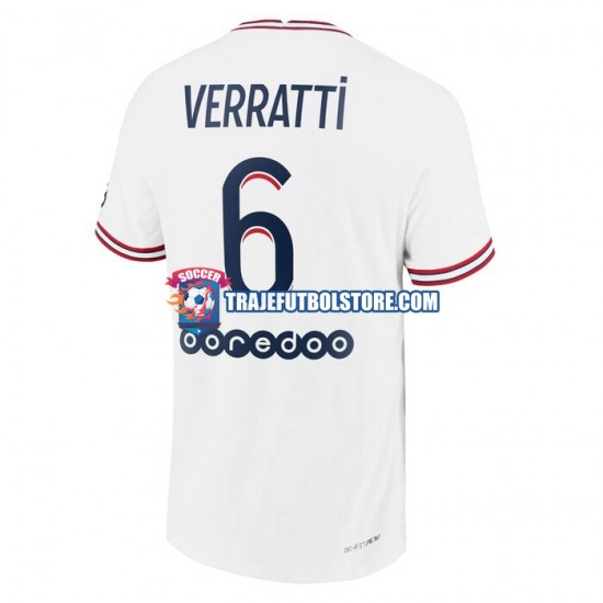 Camiseta 4ª Paris Saint-Germain Marco Verratti 6 Hombre 2021-2022 Manga Corta