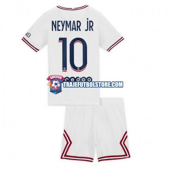 Camiseta 4ª Paris Saint-Germain Neymar Jr 10 Niño 2021-2022 Manga Corta