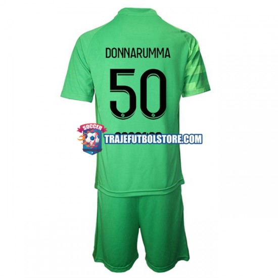 Camiseta 3ª Paris Saint-Germain PSG Gianluigi Donnarumma 50 Portero Niño 2021-2022 Manga Corta