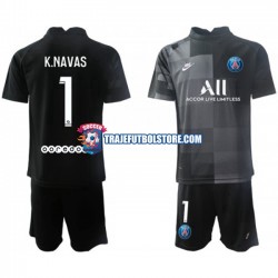 Camiseta 2ª Paris Saint-Germain PSG Keylor Navas 1 Portero Niño 2021-2022 Manga Corta