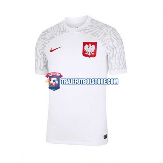 Camiseta 1ª Polonia Hombre Copa Mundial 2022 Manga Corta