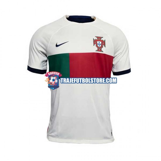 Camiseta 2ª Portugal Hombre Copa Mundial 2022 Manga Corta