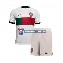 Camiseta 2ª Portugal Niño Copa Mundial 2022 Manga Corta