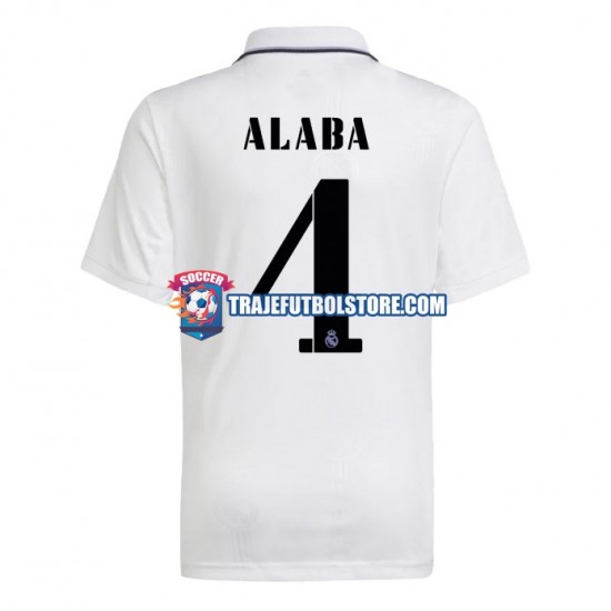 Camiseta 1ª Real Madrid Alaba 4 Hombre 2022-2023 Manga Corta