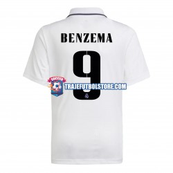 Camiseta 1ª Real Madrid Benzema 9 Hombre 2022-2023 Manga Corta