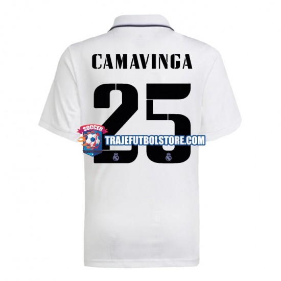 Camiseta 1ª Real Madrid Camavinga 25 Hombre 2022-2023 Manga Corta