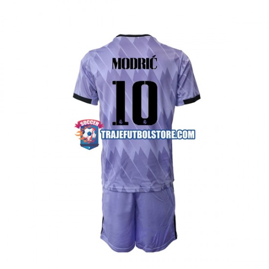 Camiseta 2ª Real Madrid Modrić Luka 10 Niño 2022-2023 Manga Corta