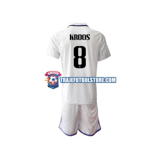 Camiseta 1ª Real Madrid Toni Kroos 8 Niño 2022-2023 Manga Corta
