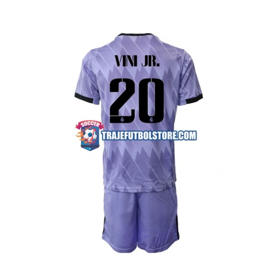 Camiseta 2ª Real Madrid Vinicius Junior 20 Niño 2022-2023 Manga Corta