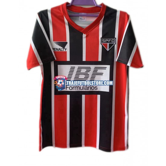 Camiseta 2ª Sao Paulo 1991 Retro Hombre Manga Corta