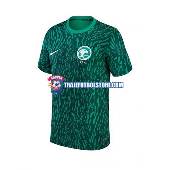 Camiseta 2ª Arabia Saudita Hombre Copa Mundial 2022 Manga Corta