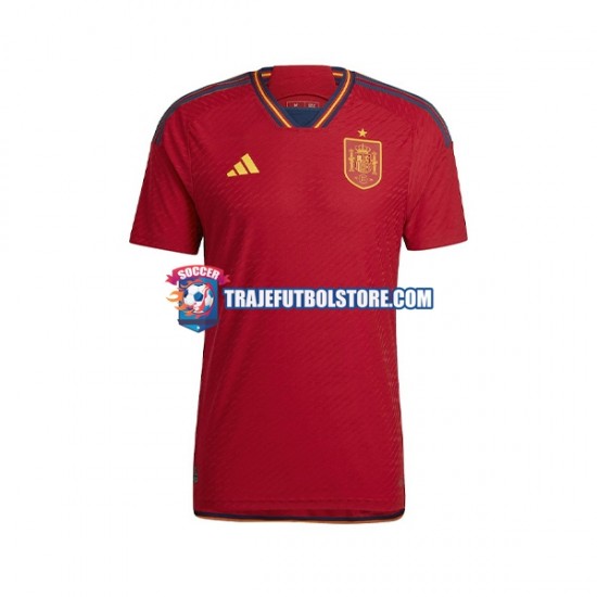 Camiseta 1ª España Hombre Copa Mundial 2022 Manga Corta