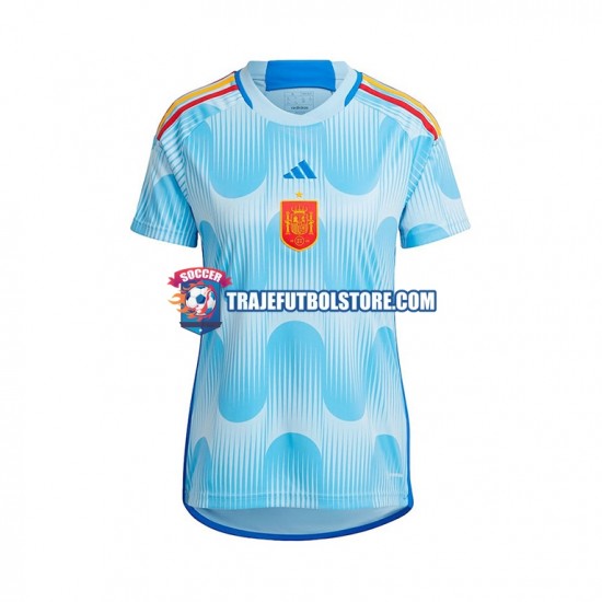 Camiseta 2ª España Mujer Copa Mundial 2022 Manga Corta