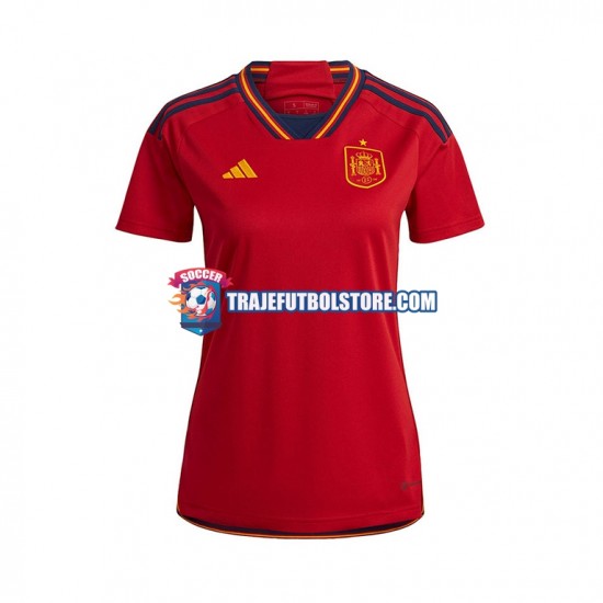 Camiseta 1ª España Mujer Copa Mundial 2022 Manga Corta