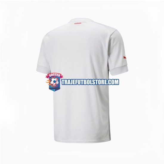 Camiseta 2ª Suiza Hombre Copa Mundial 2022 Manga Corta