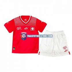 Camiseta 1ª Suiza Niño Copa Mundial 2022 Manga Corta