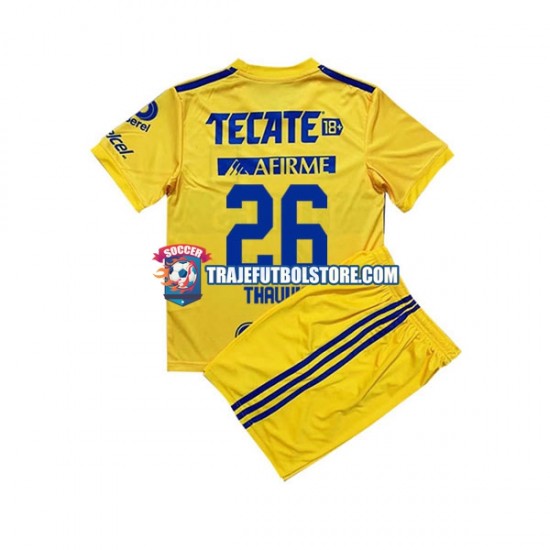 Camiseta 1ª Tigres UANL Florian Thauvin 26 Niño 2022-2023 Manga Corta