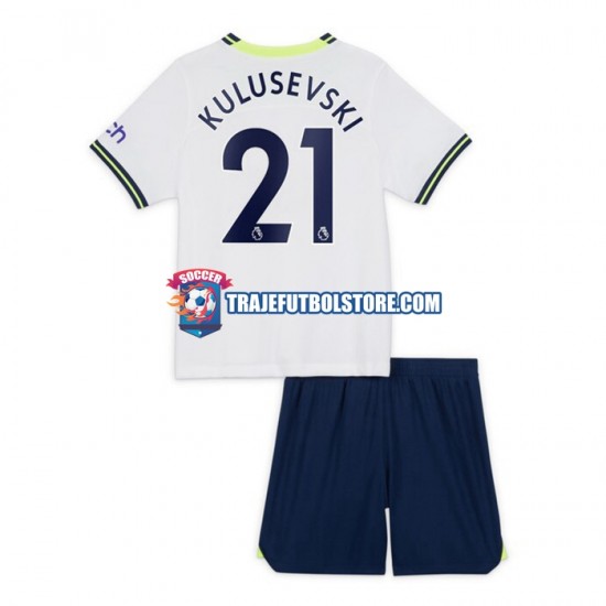Camiseta 1ª Tottenham Hotspur Dejan Kulusevski 21 Niño 2022-2023 Manga Corta