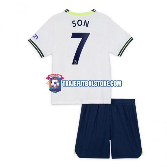 Camiseta 1ª Tottenham Hotspur Son Heung-min 7 Niño 2022-2023 Manga Corta