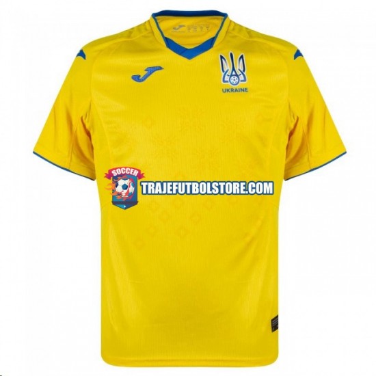 Camiseta 1ª Ucrania 2020-2021 Hombre Manga Corta