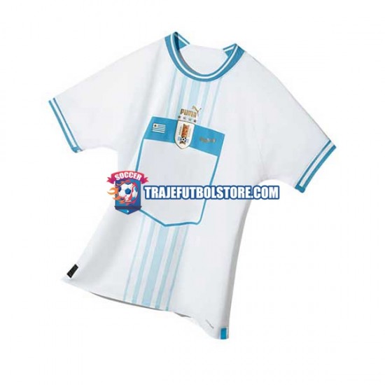 Camiseta 2ª Uruguay Hombre Copa Mundial 2022 Manga Corta