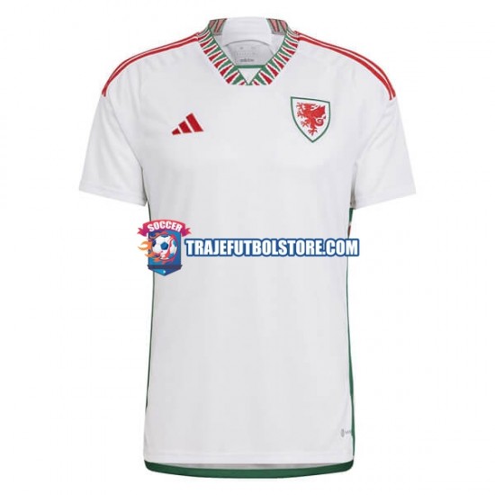 Camiseta 2ª Gales Hombre Copa Mundial 2022 Manga Corta